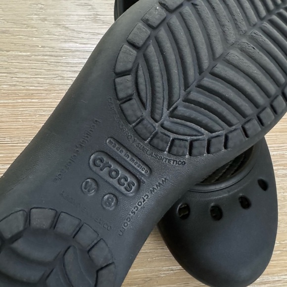 Crocs Kadee women’s black rubber ballet flats slip on shoes size 8 - Picture 4 of 6